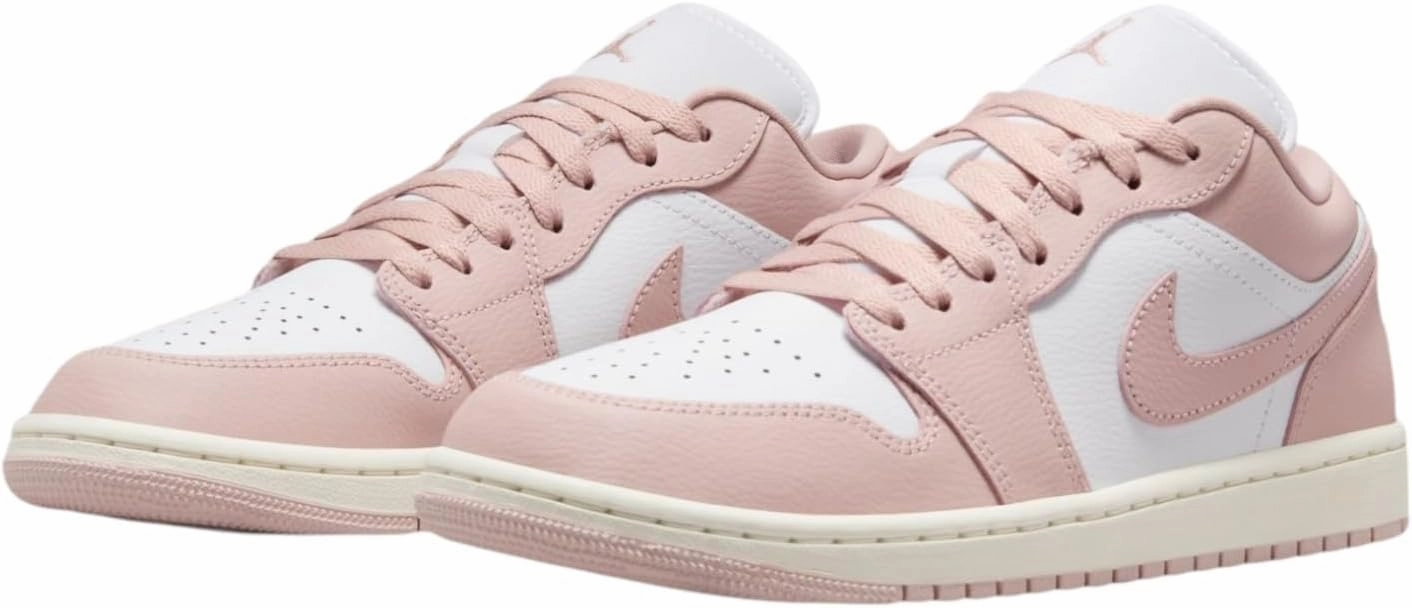 Air Jordan 1 Low Women's Shoes (DC0774-162, White/Sail/Pink Oxford)