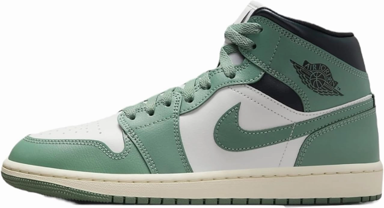 Air Jordan 1 Mid Women's Shoes (BQ6472-130, Sail/Anthracite/Jade Smoke) Size 5