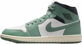 Air Jordan 1 Mid Women's Shoes (BQ6472-130, Sail/Anthracite/Jade Smoke) Size 5