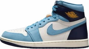 Air Jordan 1 Retro High OG White Gold Women's Shoes (FD2596-400, University Blue/Sail/Midnight Navy/University Gold) Size 7