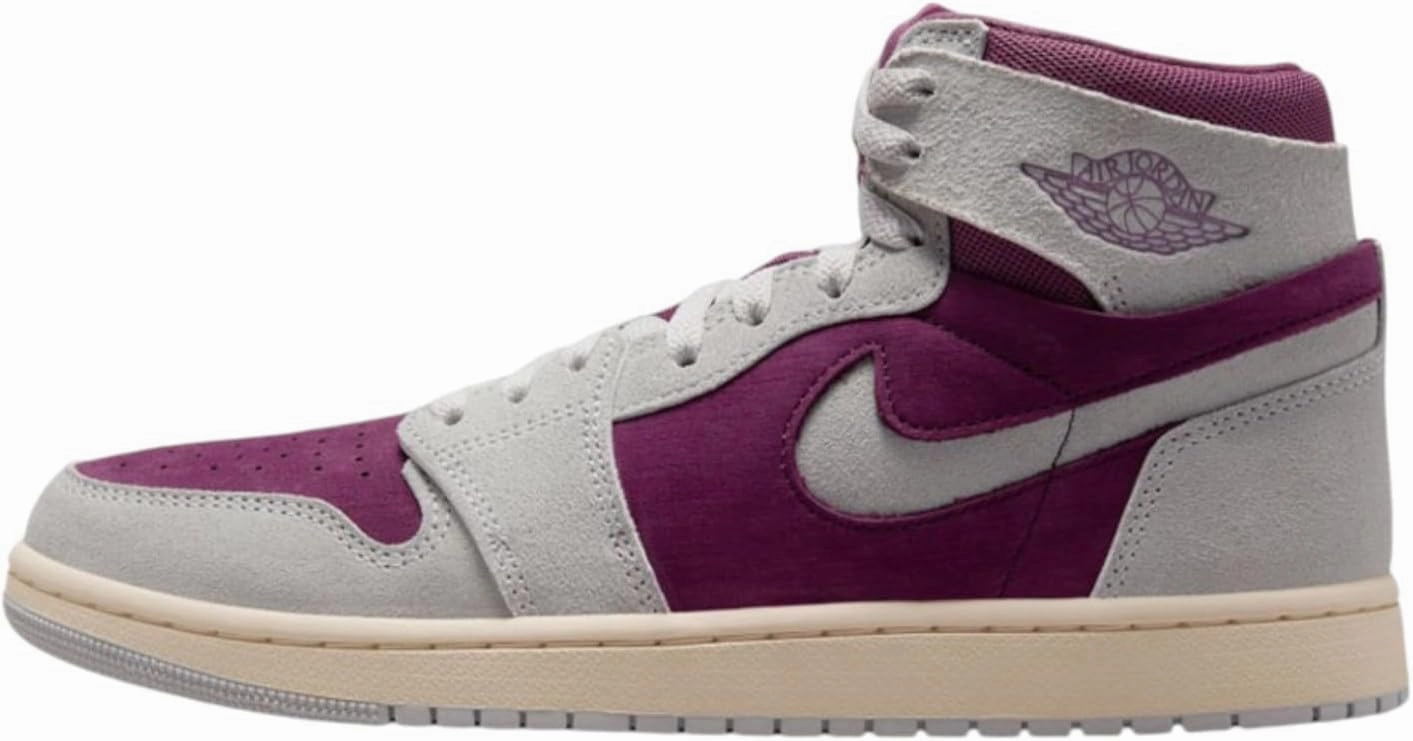 Air Jordan 1 Zoom CMFT 2 Women's Shoes (DV1305-600, Bordeaux/Light Bordeaux/Muslin/Neutral Grey) Size 9