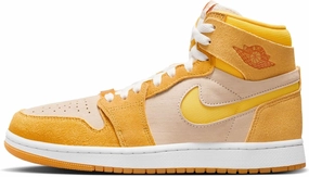 Air Jordan 1 Zoom CMFT 2 Women's Shoes (FJ5743-700, Yellow Ochre/Pale Vanilla/Safety Orange) Size 7.5