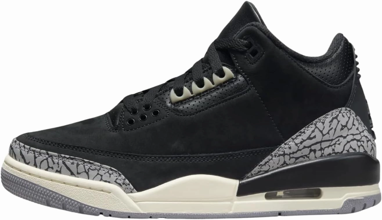 Air Jordan 3 Retro Womens Shoes Off Noir/Black-SAIL Size-10