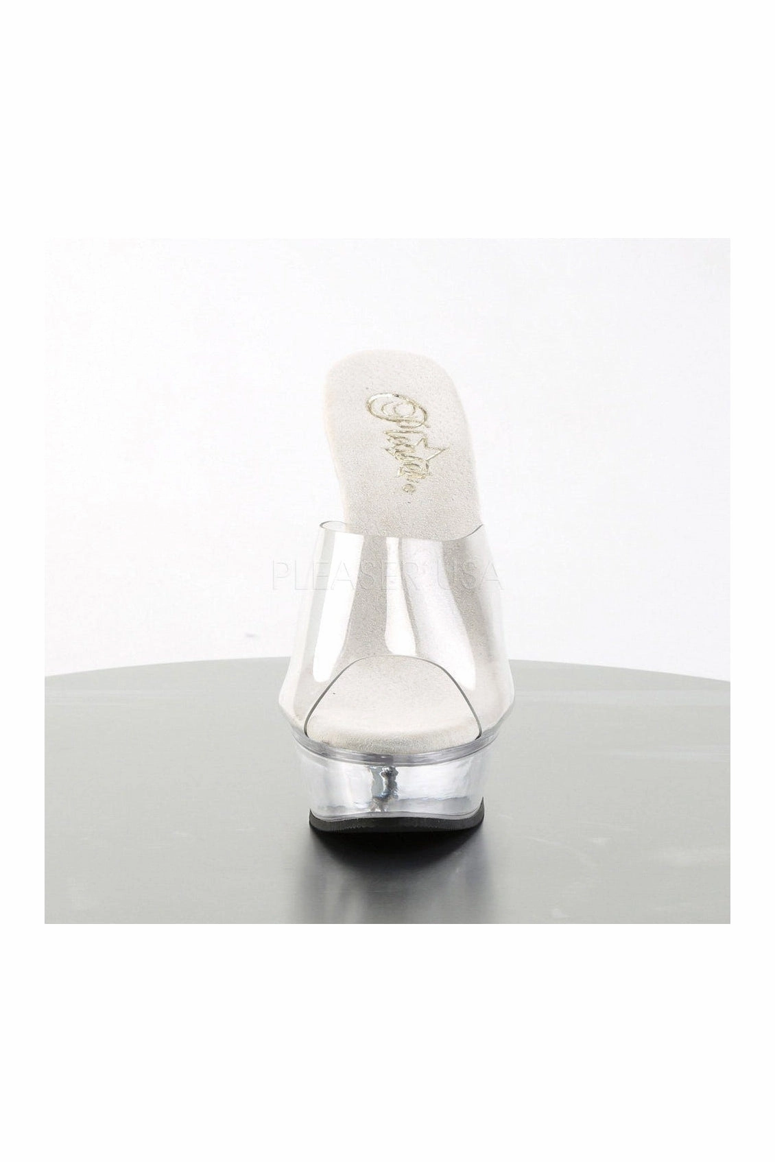 ALLURE-601 Platform Sandal  | Clear Vinyl