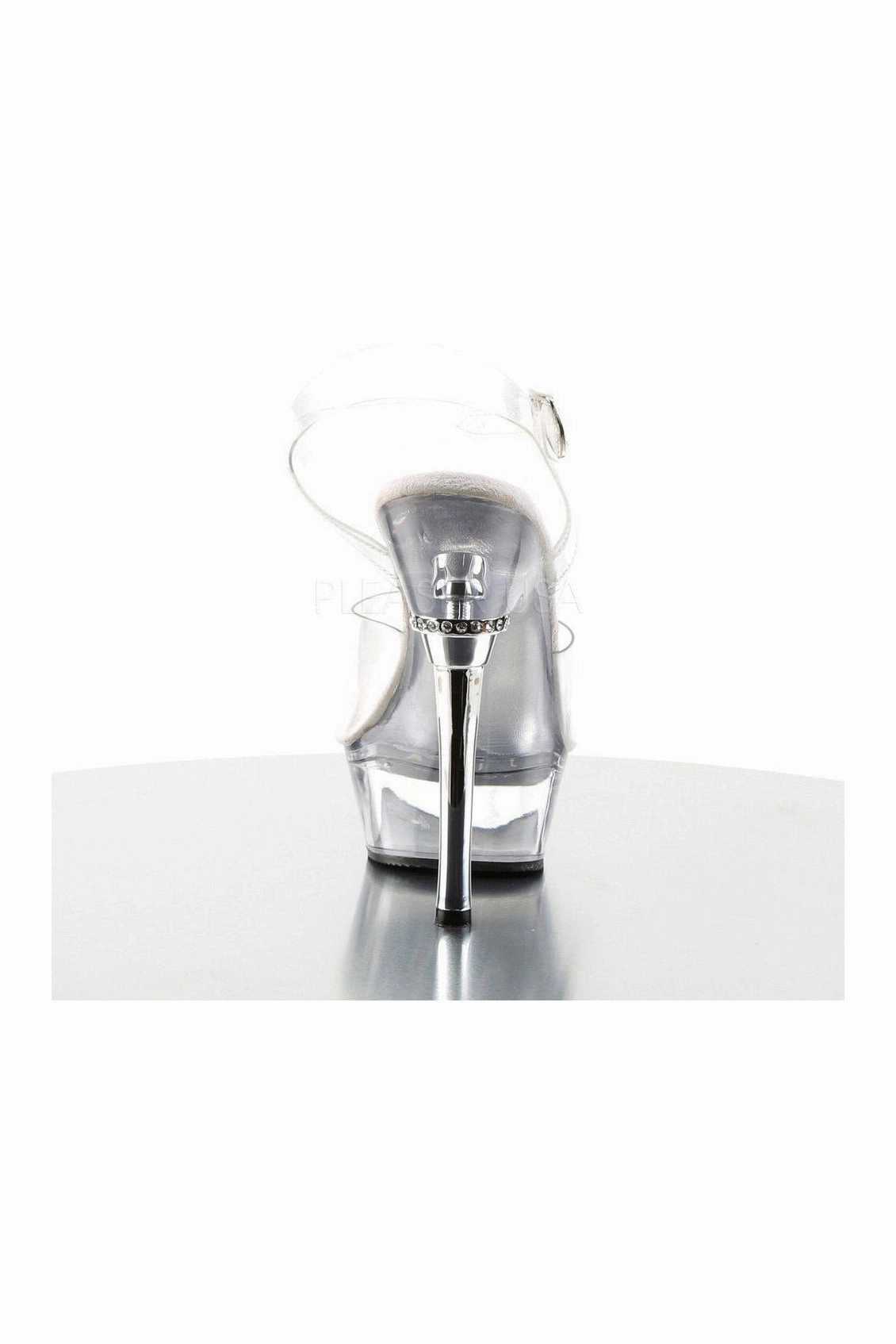 ALLURE-608 Platform Sandal  | Clear Vinyl