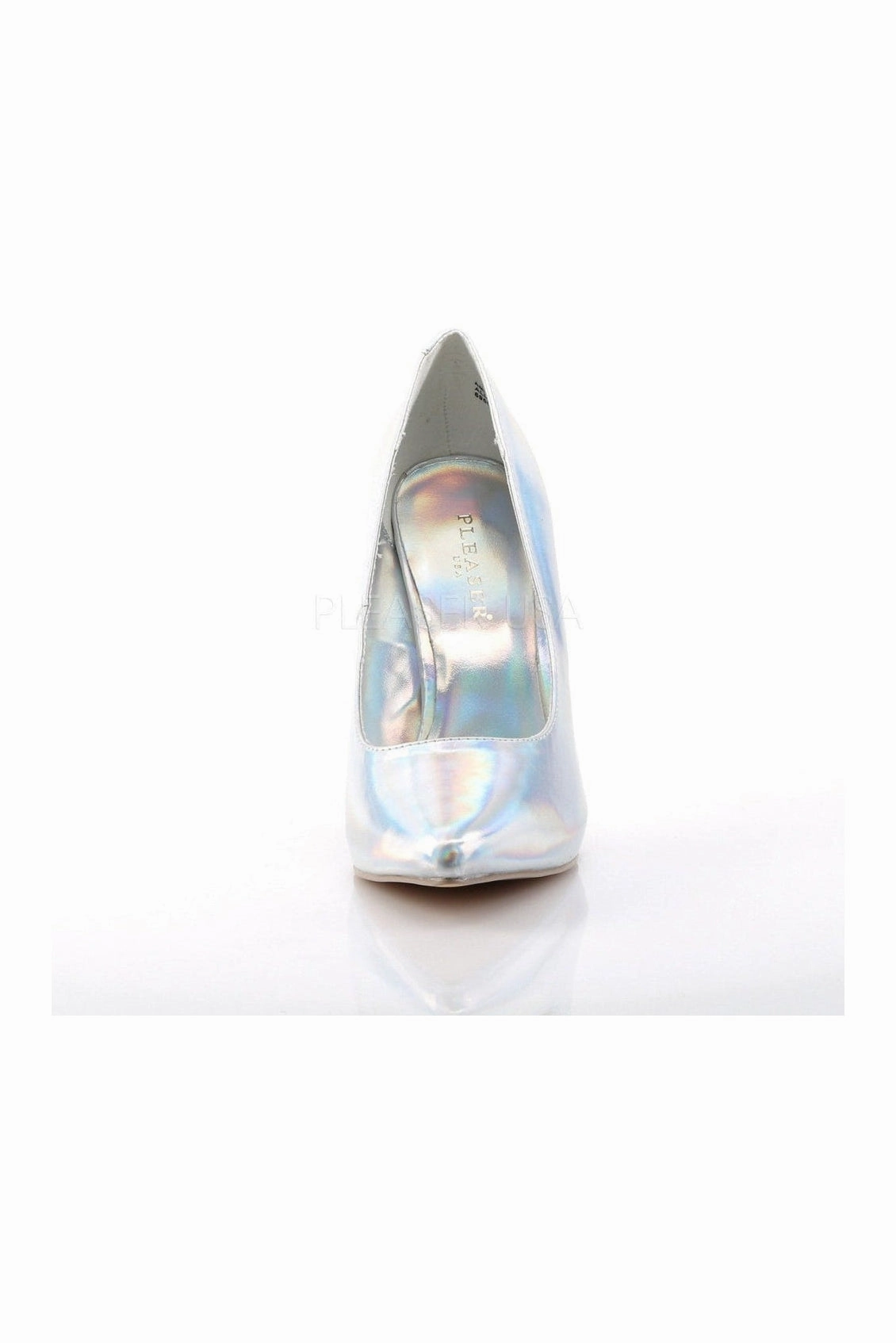 AMUSE-20 Pump  | Silver Faux Leather