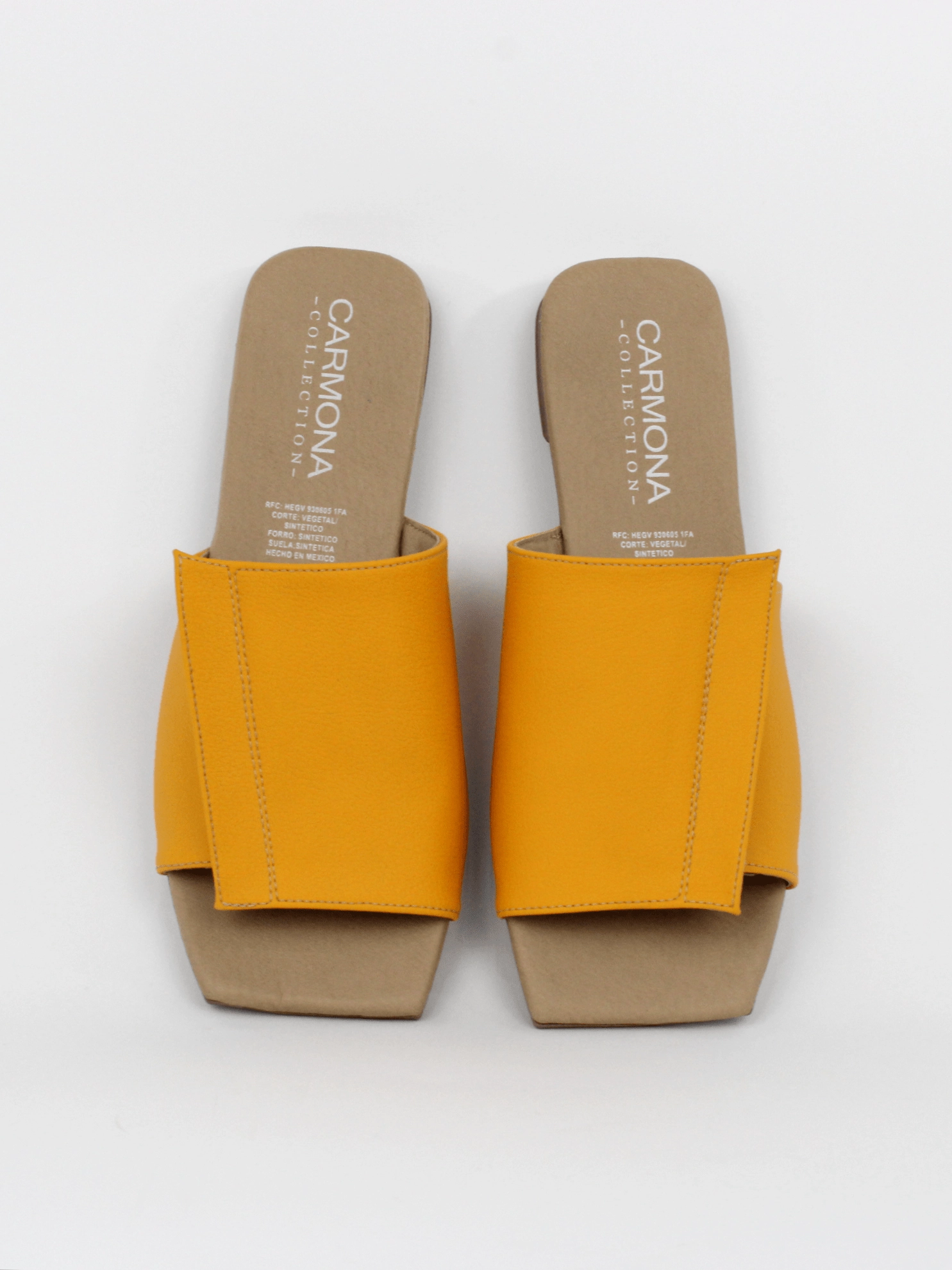 Andrea Cactus Leather Vegan Sandals | Yellow