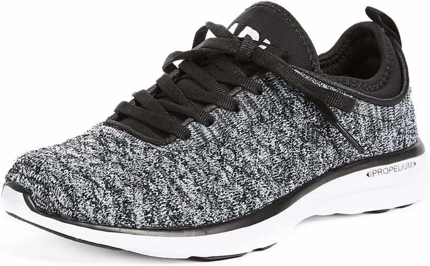 APL: Athletic Propulsion Labs Women's Techloom Phantom Sneakers, Black/White/Melange, 8.5 B(M) US
