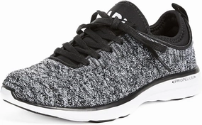 APL: Athletic Propulsion Labs Women's Techloom Phantom Sneakers, Black/White/Melange, 9.5 B(M) US