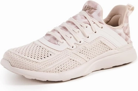 APL: Athletic Propulsion Labs Women's Techloom Tracer Sneakers, Beach/Almond/Leopard, Off White, Print, 8 Medium US