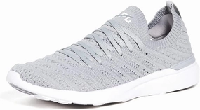 APL: Athletic Propulsion Labs Women's Techloom Wave Sneakers, Cement/White, 8 Medium US