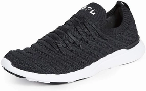 APL Women's Techloom Wave Sneakers, Black/White, 8.5 Medium US