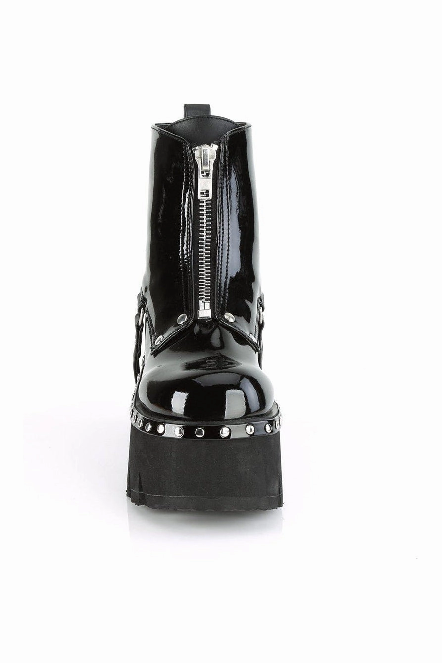 ASHES-100 Ankle Boot | Black Patent