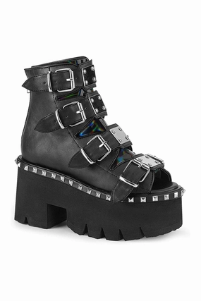 ASHES-70 Ankle Boot | Hologram Faux Leather