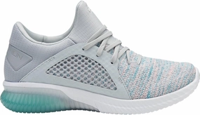 ASICS Women's GEL-Kenun Knit Running Shoes, 9, ARUBA BLUE/GLACIER GREY/WHITE