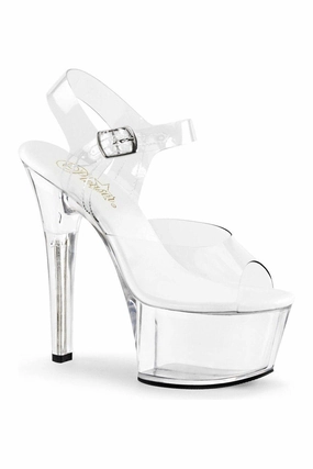 ASPIRE-608 Platform Sandal  | Clear Vinyl