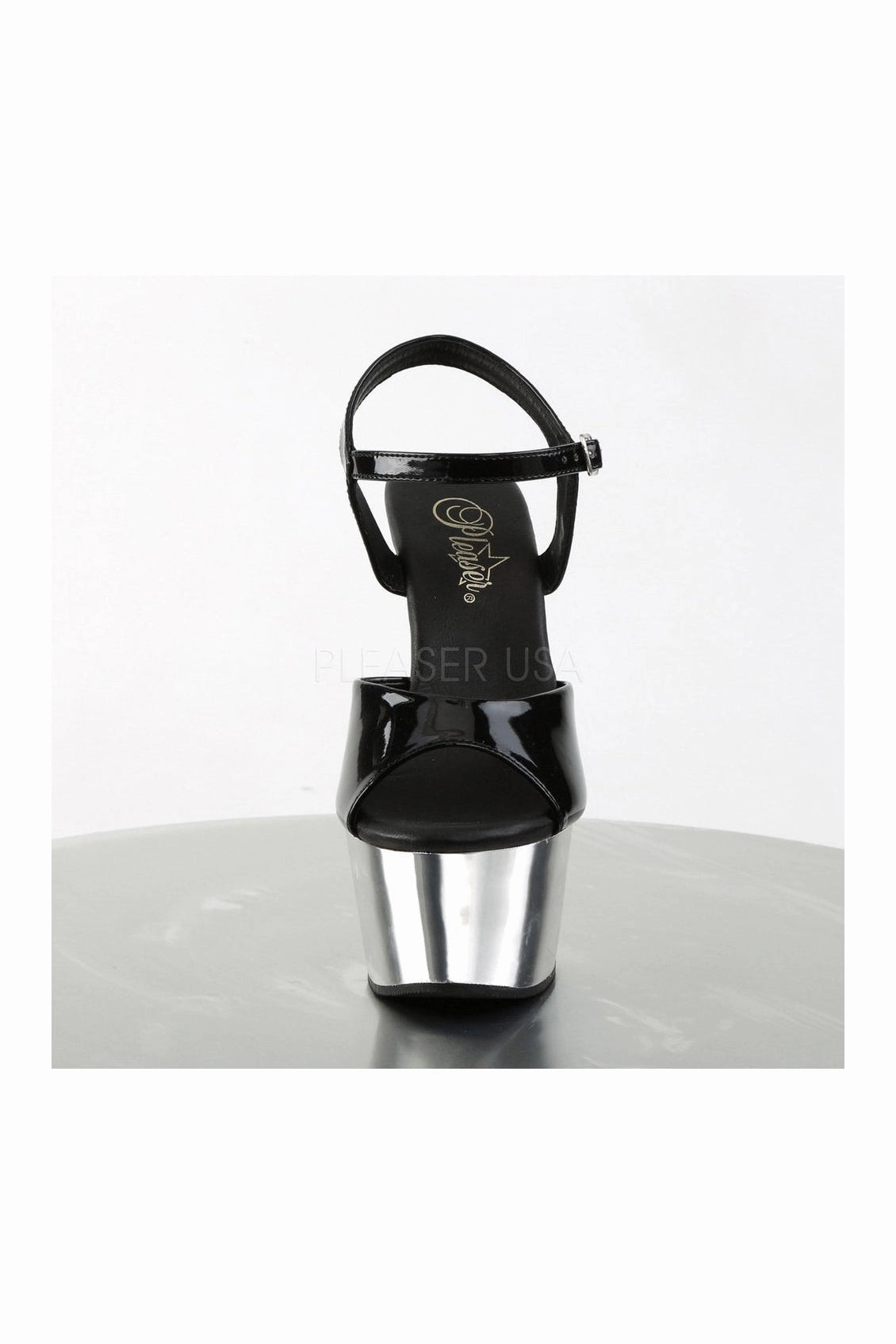 ASPIRE-609 Platform Sandal  | Black Patent