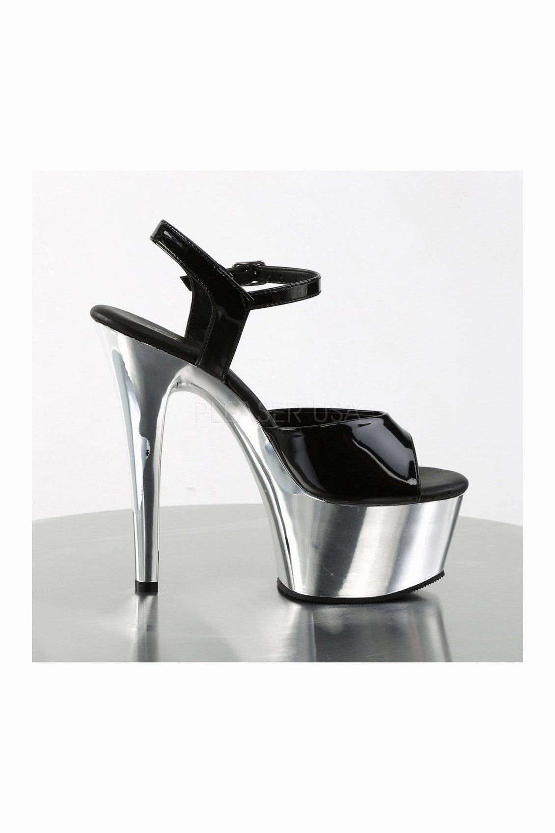 ASPIRE-609 Platform Sandal  | Black Patent