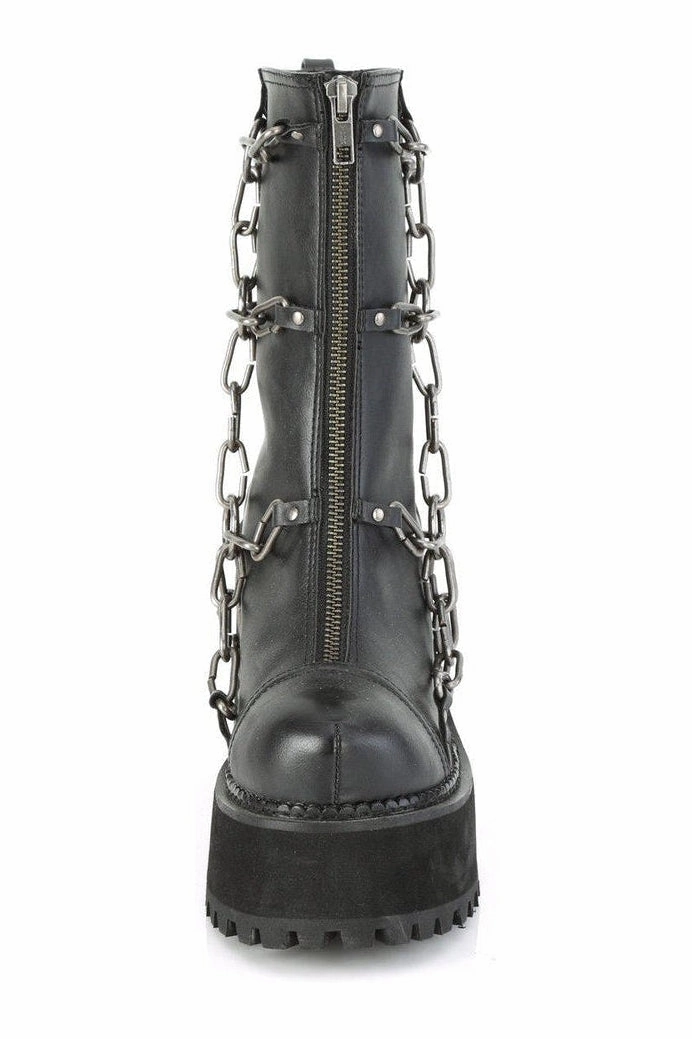 ASSAULT-66 Ankle Boot | Black Faux Leather