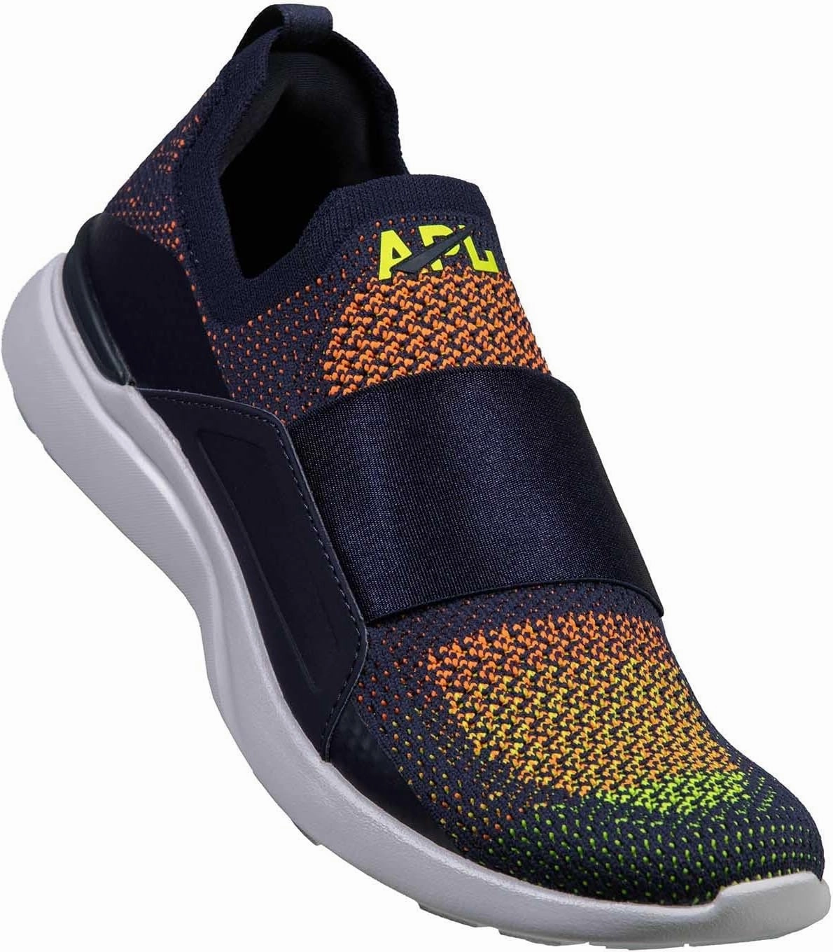 Athletic Propulsion Labs Women's Techloom Bliss Shoe, Navy/Molten/Energy, 9