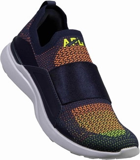 Athletic Propulsion Labs Women's Techloom Bliss Shoe, Navy/Molten/Energy, 9