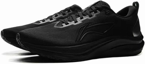 Athletic Running Shoes, All Black, Lightweight Mesh Upper, Cushioned Sole