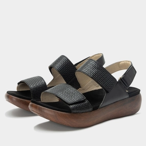 Bailee Woven Noir Sandal