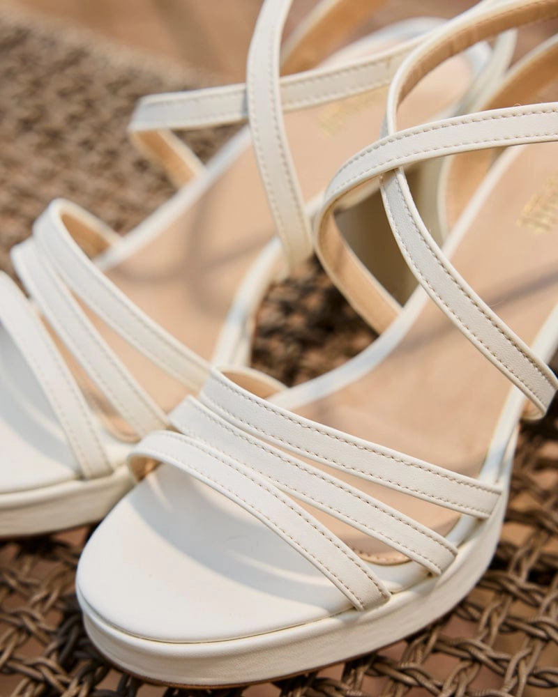 Bavella Recycled Vegan Platform Sandals | Vanilla