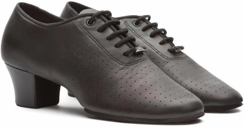 BDdance Women's Latin Dance Shoes Salsa Tango Jazz Waltz Teaching Ballroom for Woman Mesh Leather #T1-B, Black, 4.5-11