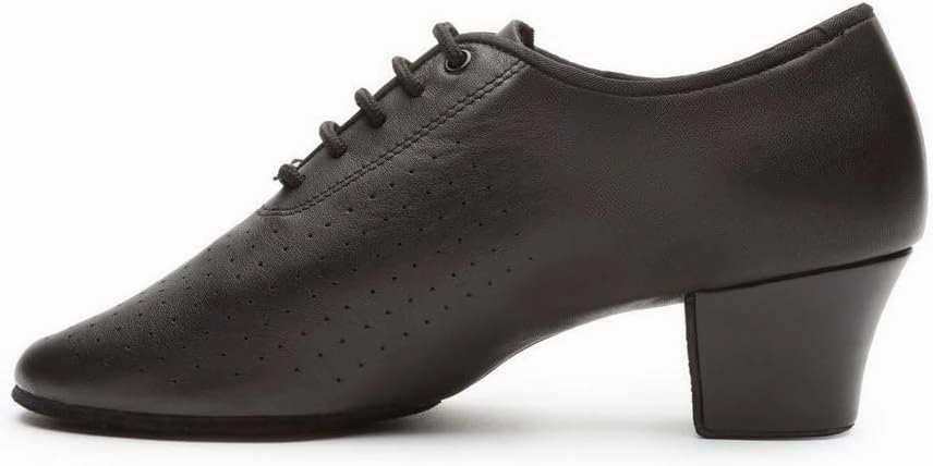 BDdance Women's Latin Dance Shoes Salsa Tango Jazz Waltz Teaching Ballroom for Woman Mesh Leather #T1-B, Black, 4.5-11