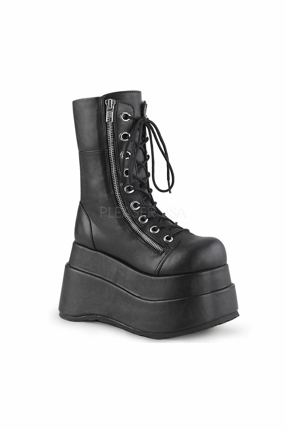 BEAR-265 Demonia Ankle Boot | Black Faux Leather