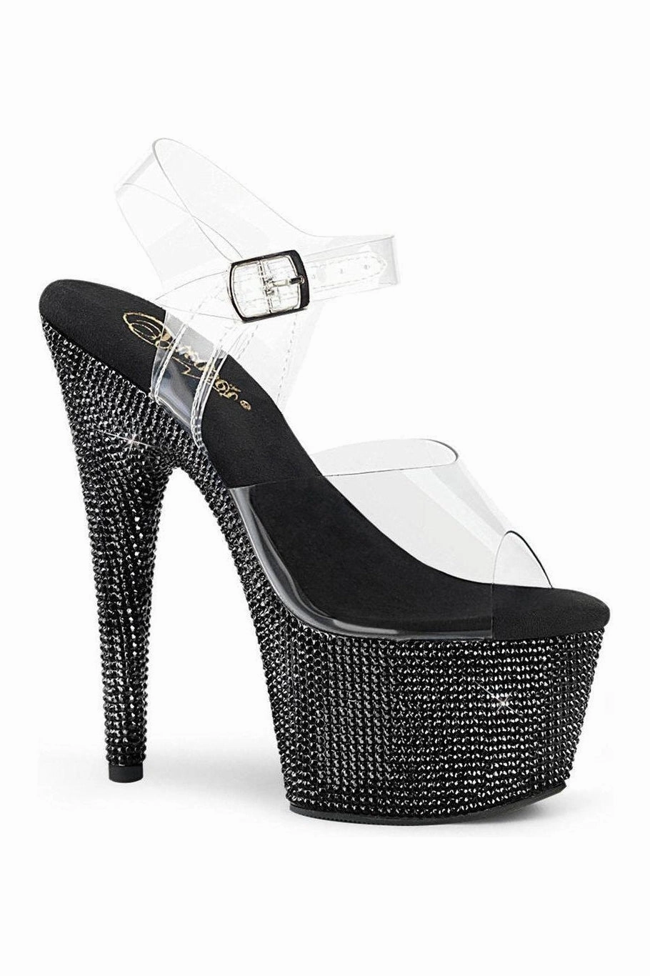 BEJEWELED-708DM Sandal | Clear Vinyl