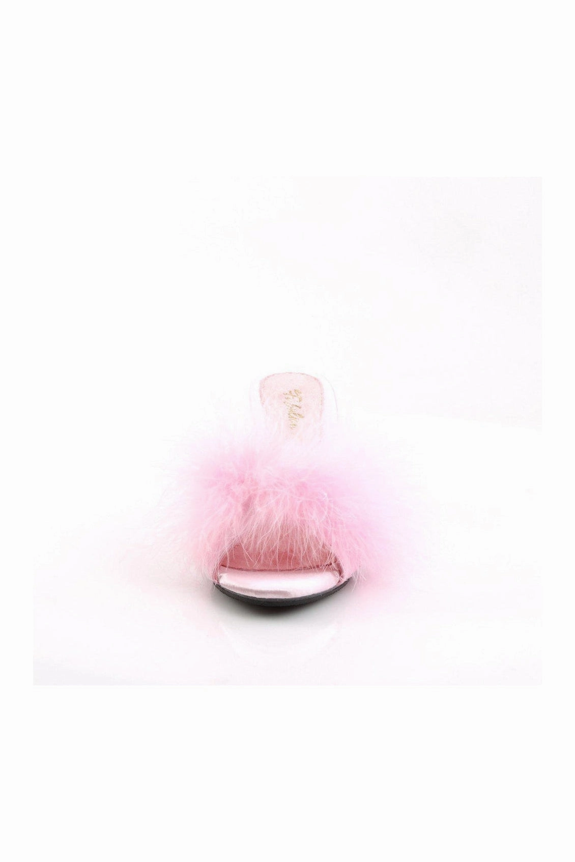 BELLE-301F Slide | Pink Faux Leather