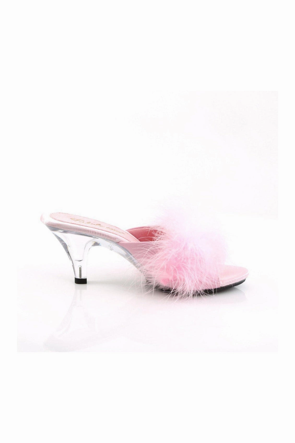 BELLE-301F Slide | Pink Faux Leather