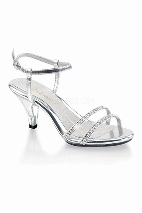 BELLE-316 Sandal | Clear Faux Leather