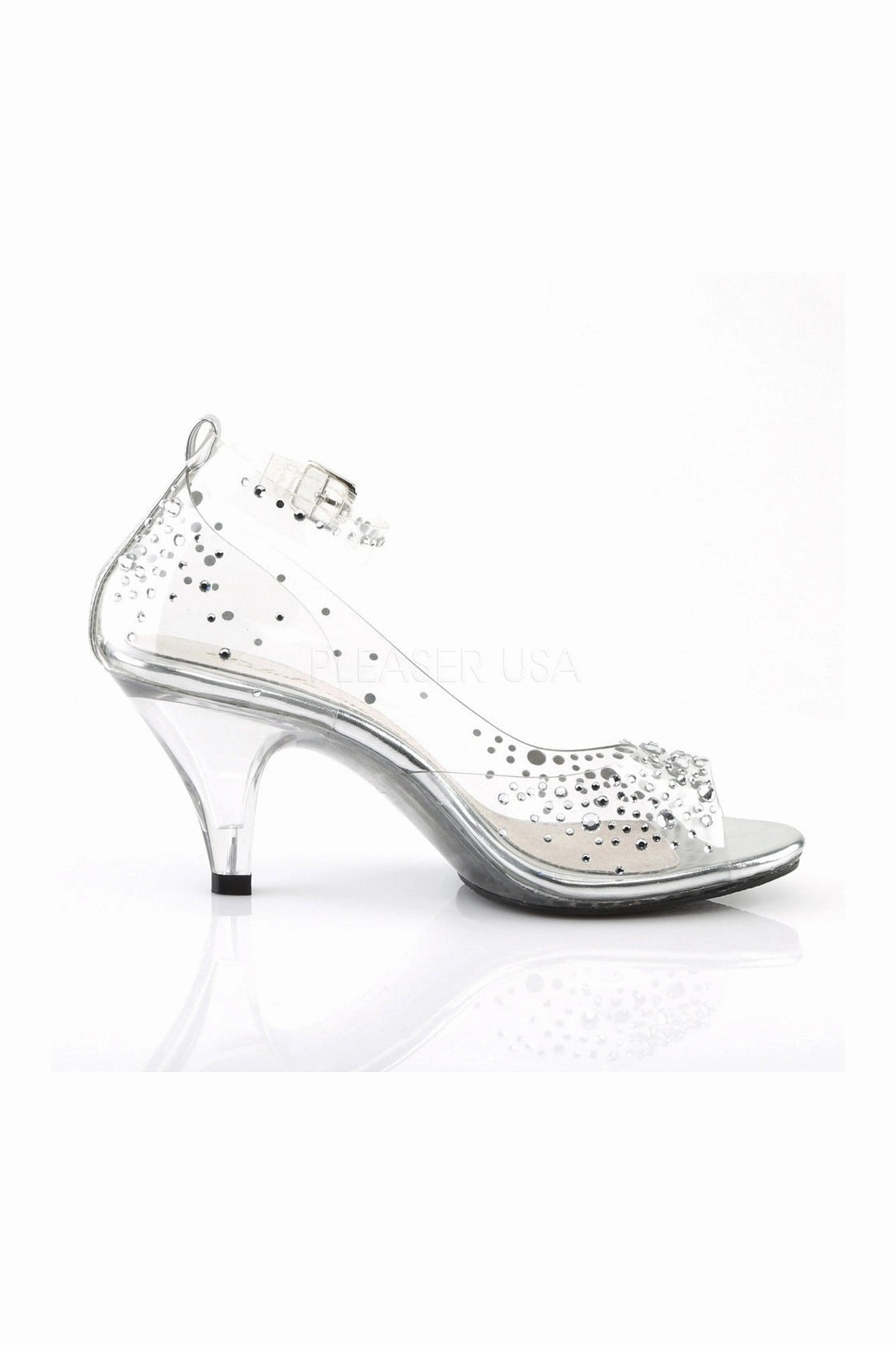 BELLE-330RS Sandal | Clear Vinyl
