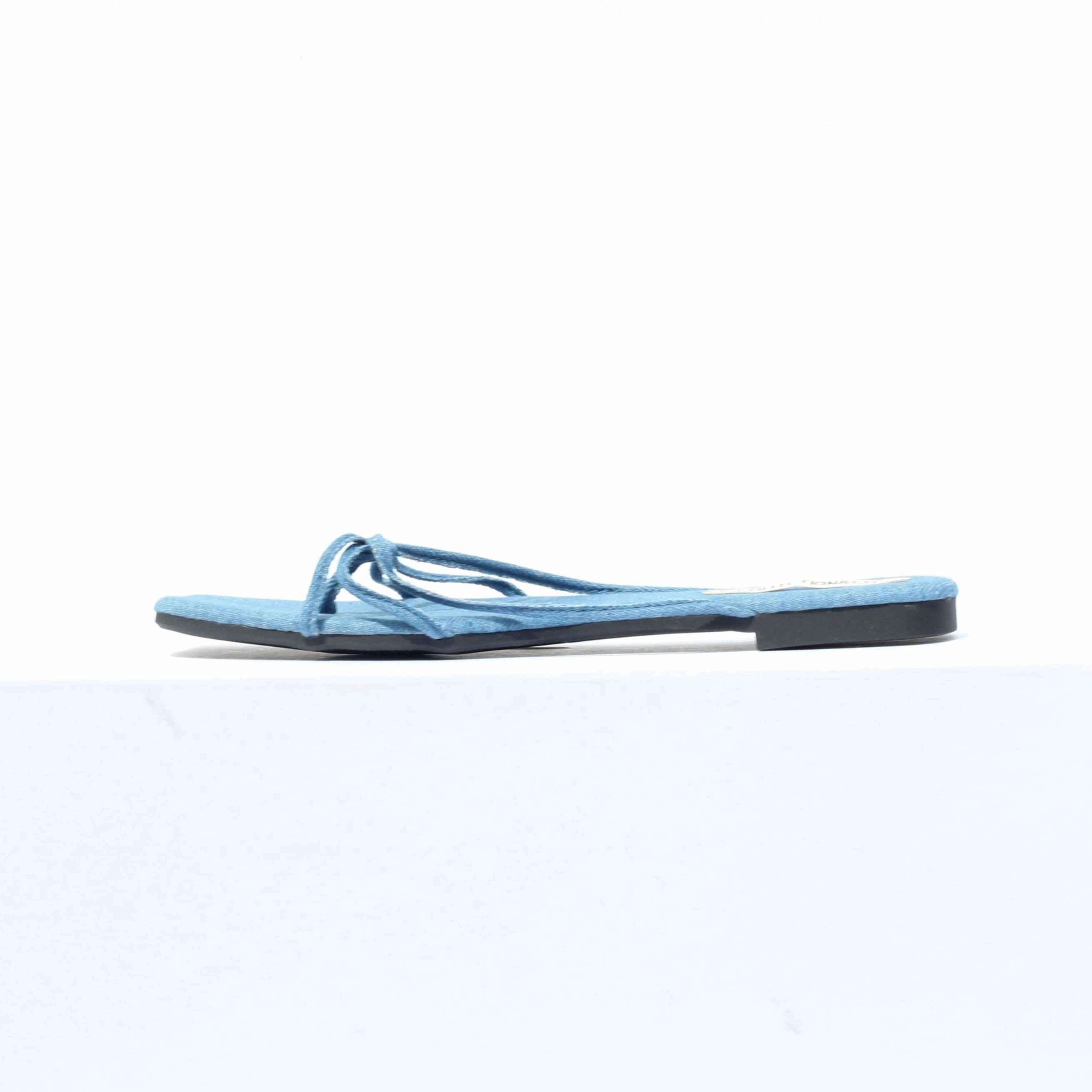 Bianca Vegan Organic Cotton Denim Sandal | Blue