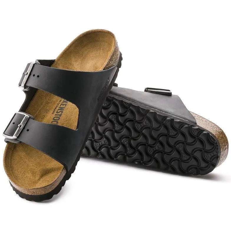 Birkenstock Arizona (Narrow Width) - Black Oiled Leather