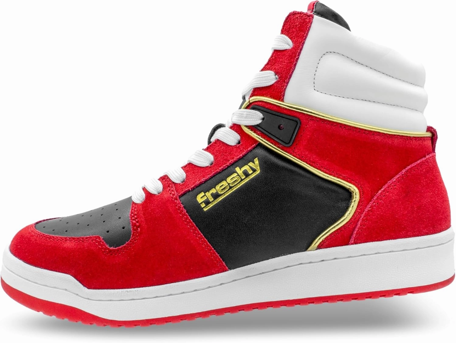 Bounce, High Top Sneakers for Women and Men. Memory Foam Insole, Retro Inspired Basketball Shoes. 80s Fashion Trainers