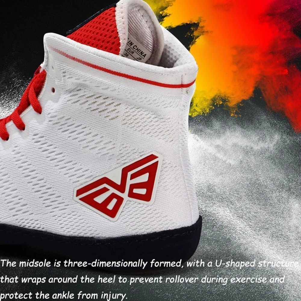 Boxing Shoes, Training Boxing Boots, Boxers Trainers Men Women Wrestling Shoes, Breathable Non-Slip Footwear for Fighting Powerlifting Bodybuilding MMA Muay Thai Martial Arts Fitness, 38-45 EU