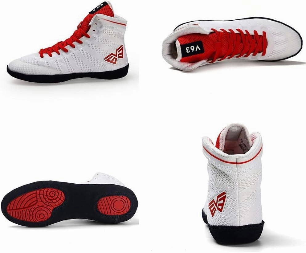 Boxing Shoes, Training Boxing Boots, Boxers Trainers Men Women Wrestling Shoes, Breathable Non-Slip Footwear for Fighting Powerlifting Bodybuilding MMA Muay Thai Martial Arts Fitness, 38-45 EU