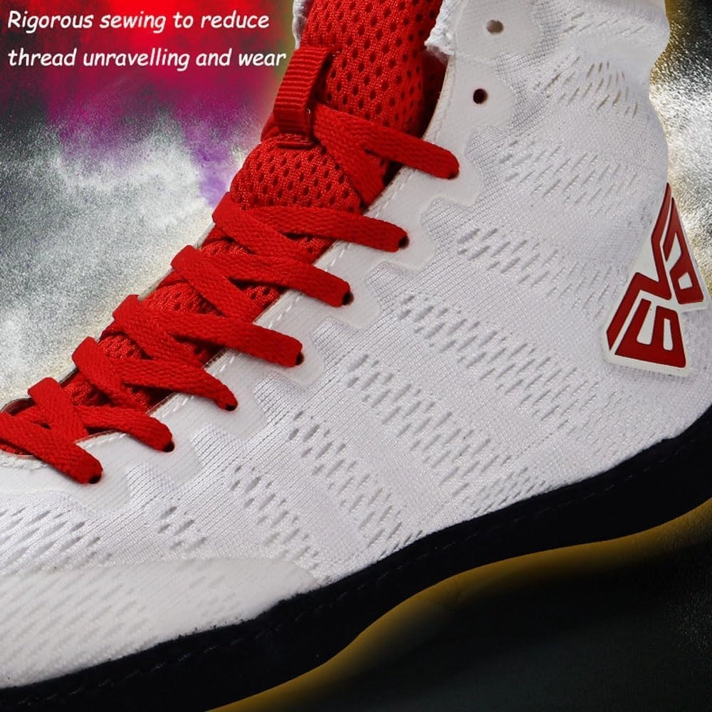 Boxing Shoes, Training Boxing Boots, Boxers Trainers Men Women Wrestling Shoes, Breathable Non-Slip Footwear for Fighting Powerlifting Bodybuilding MMA Muay Thai Martial Arts Fitness, 38-45 EU