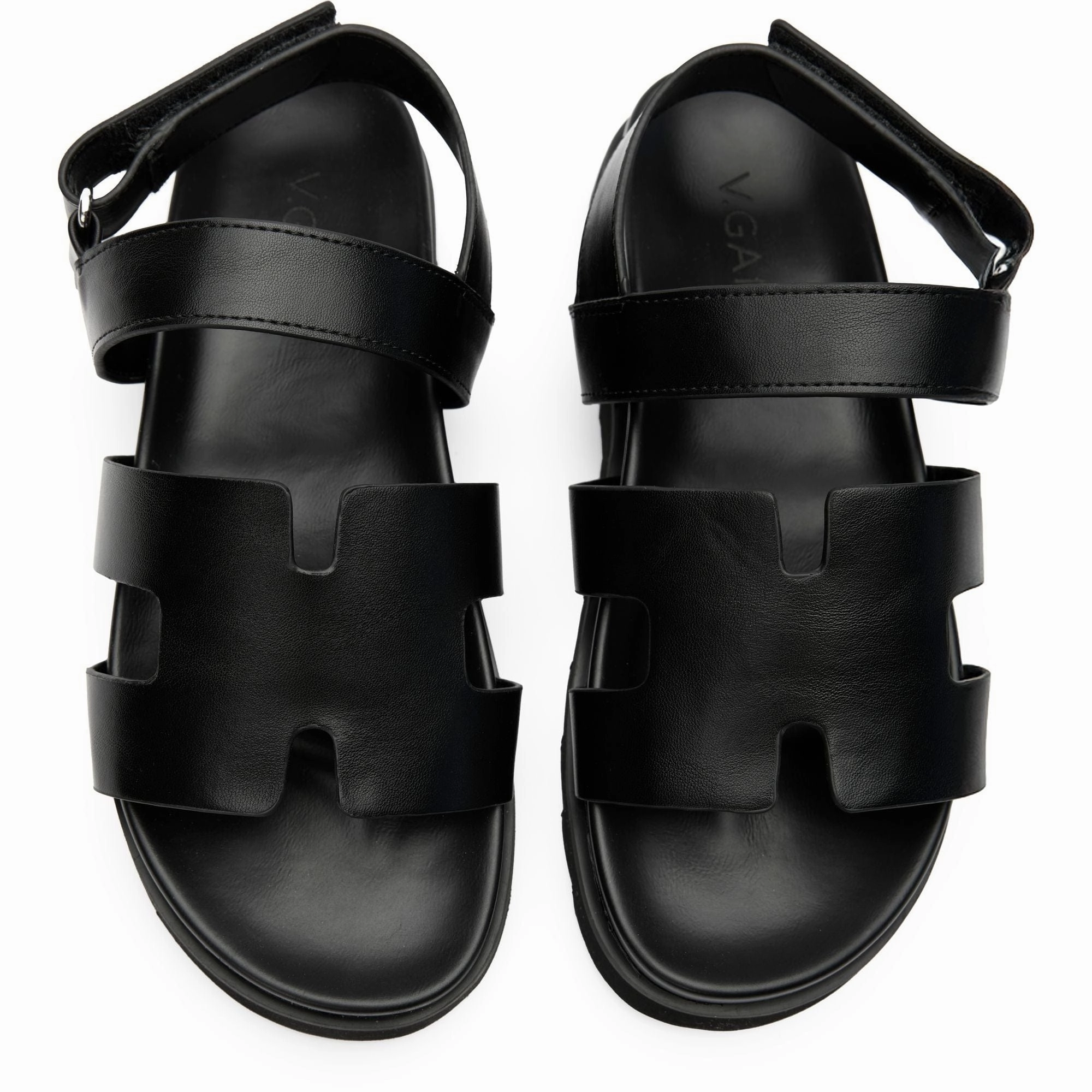Brazil Women's Vegan Leather Ankle Strap Sandals | Black