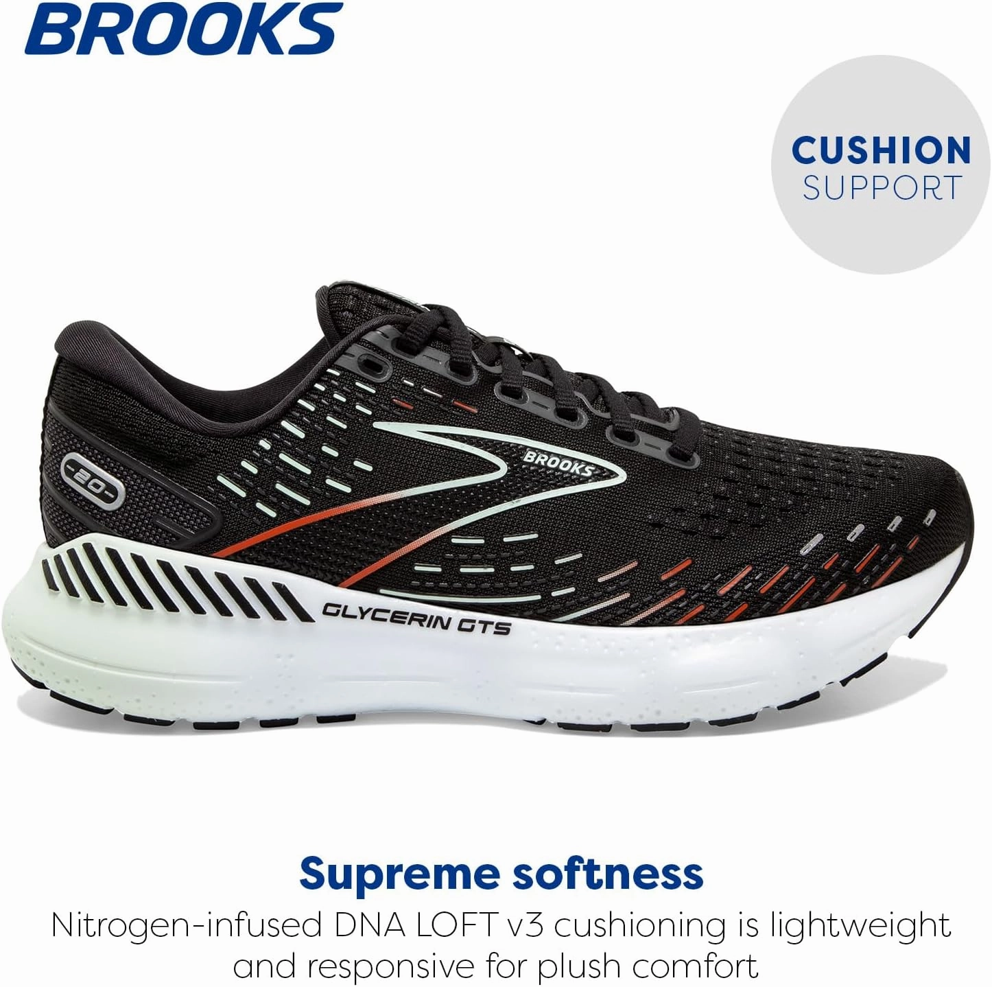 Brooks Women's Glycerin GTS 20 Supportive Running Shoe