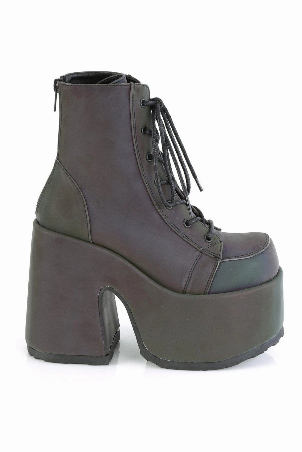 CAMEL-203 Ankle Boot | Green Faux Leather