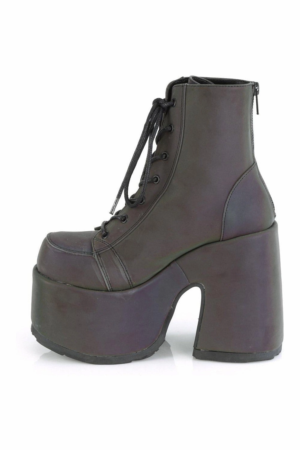 CAMEL-203 Ankle Boot | Green Faux Leather