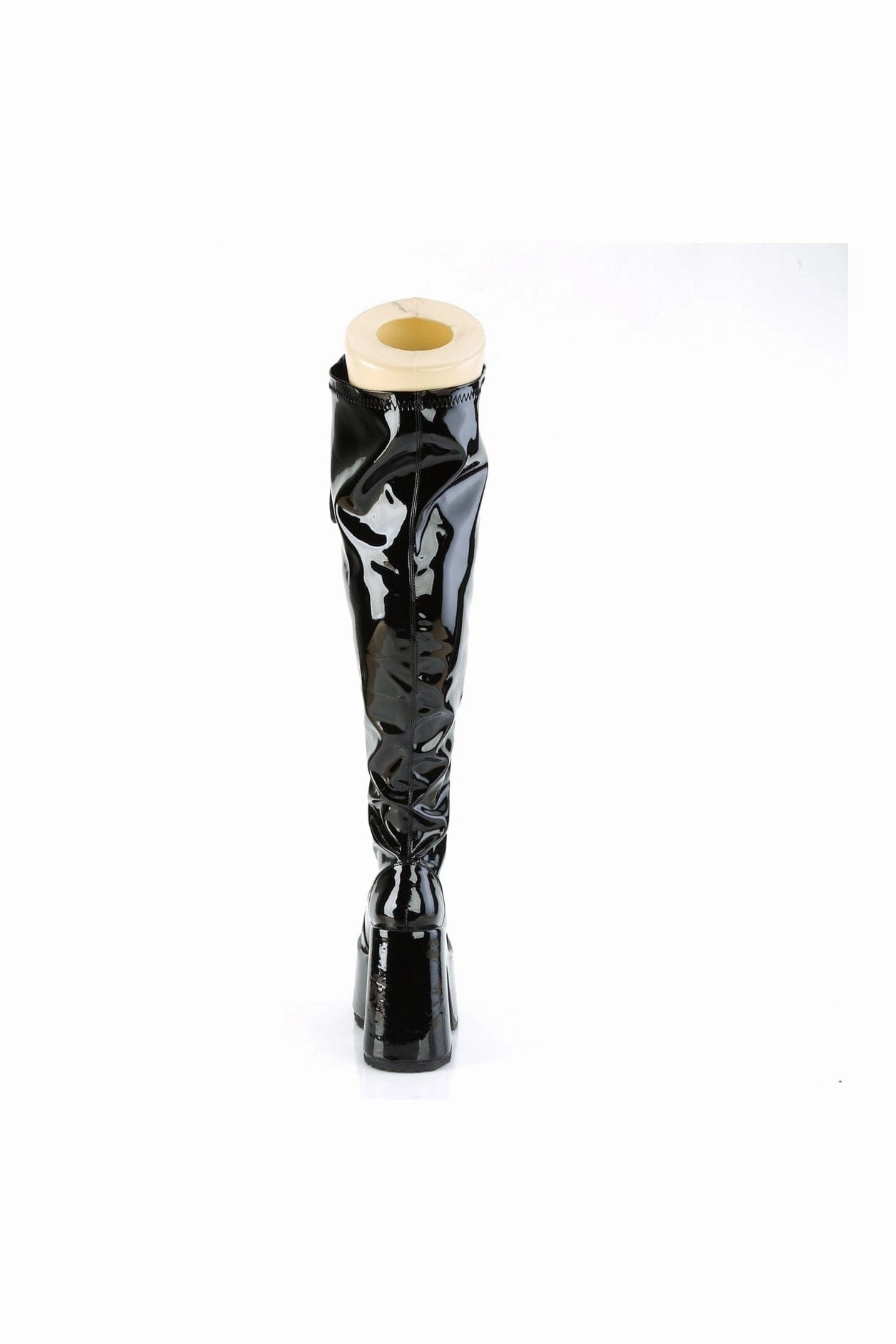 CAMEL-300WC Black Patent Thigh Boot