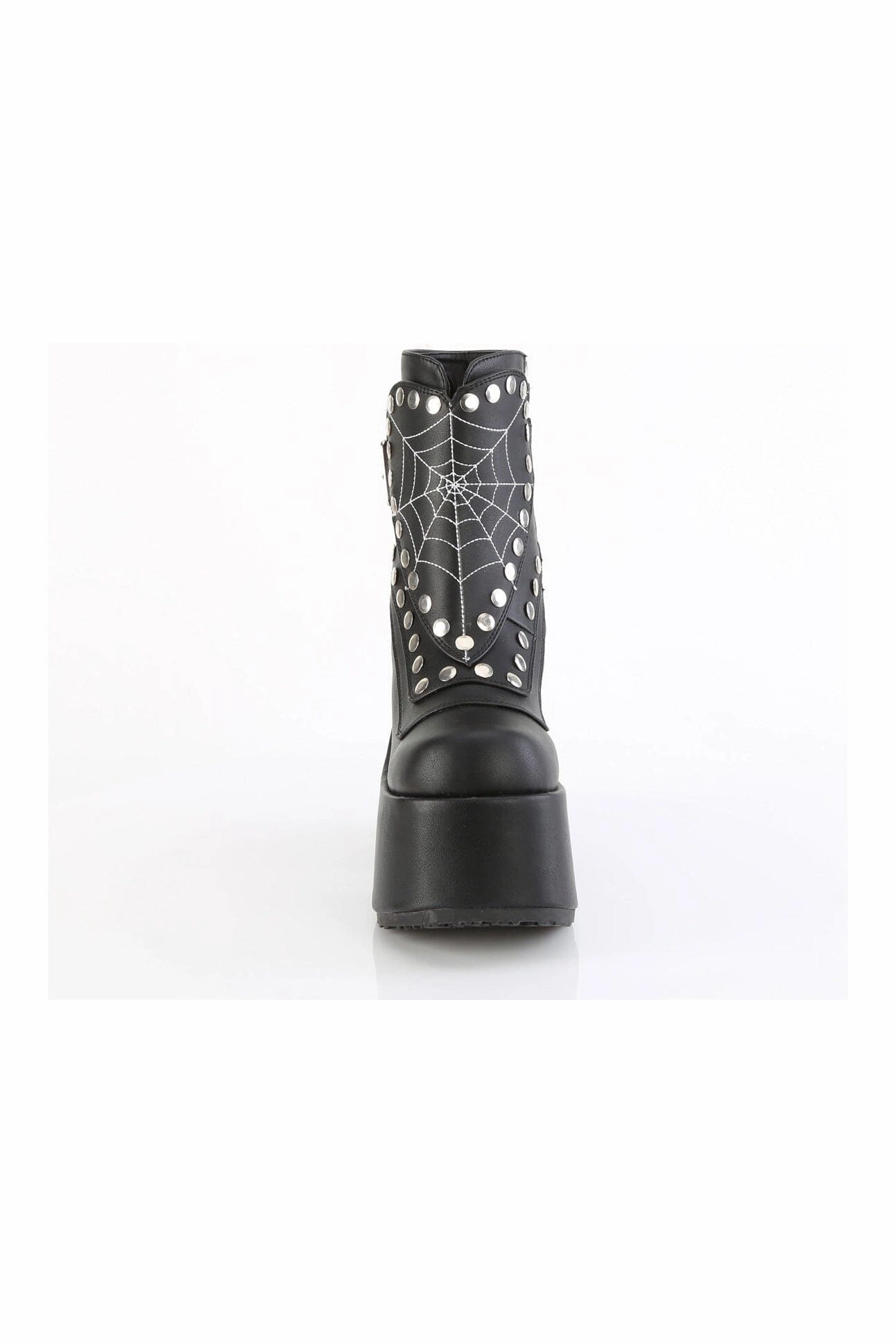 CAMEL-70 Black Vegan Leather Knee boot