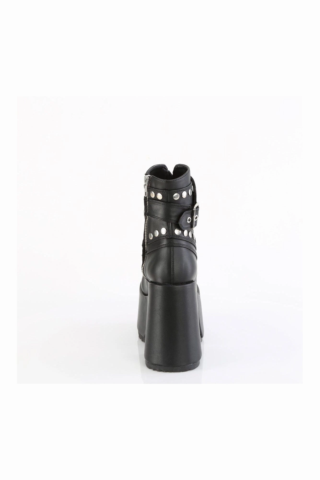 CAMEL-70 Black Vegan Leather Knee boot