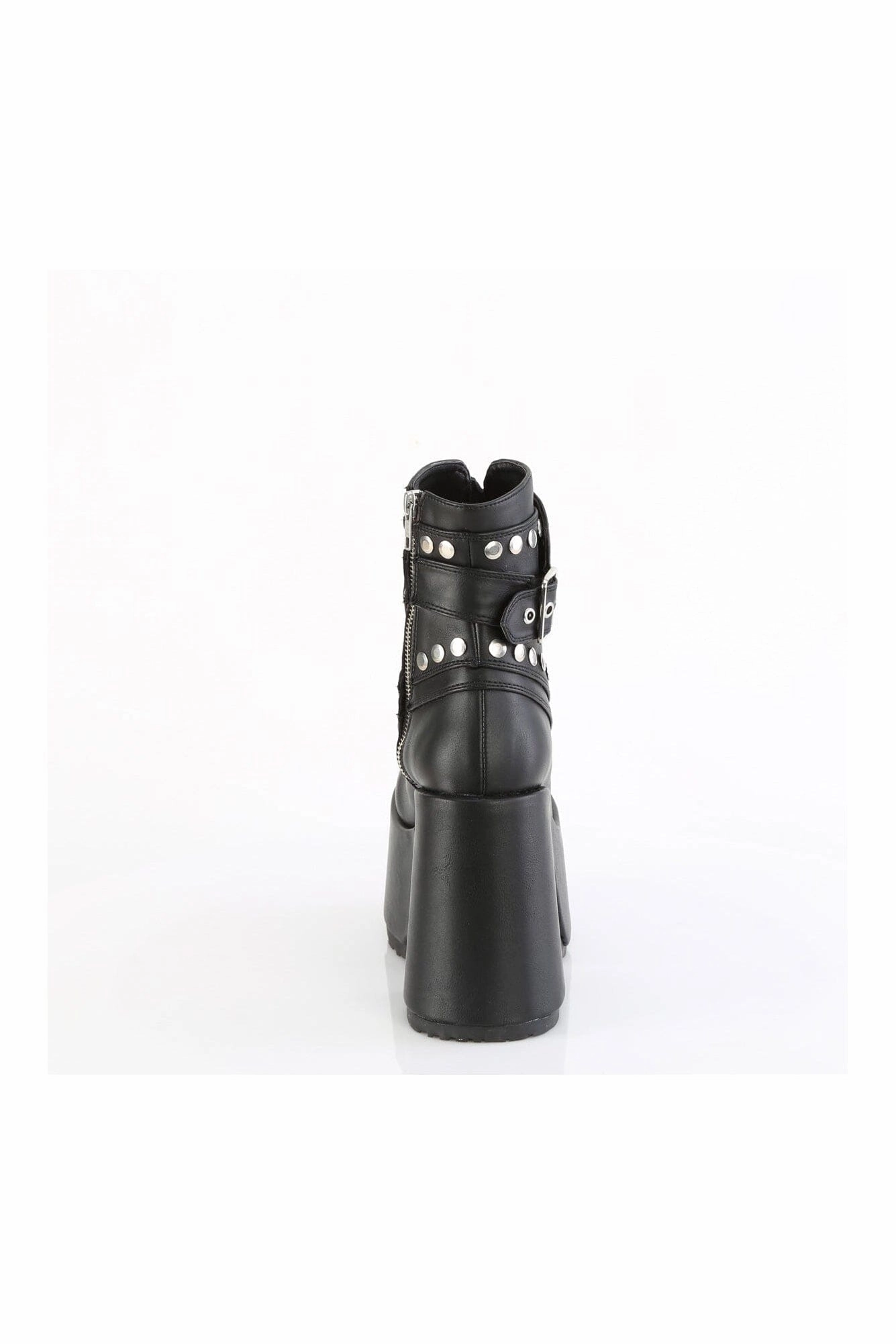 CAMEL-70 Black Vegan Leather Knee boot